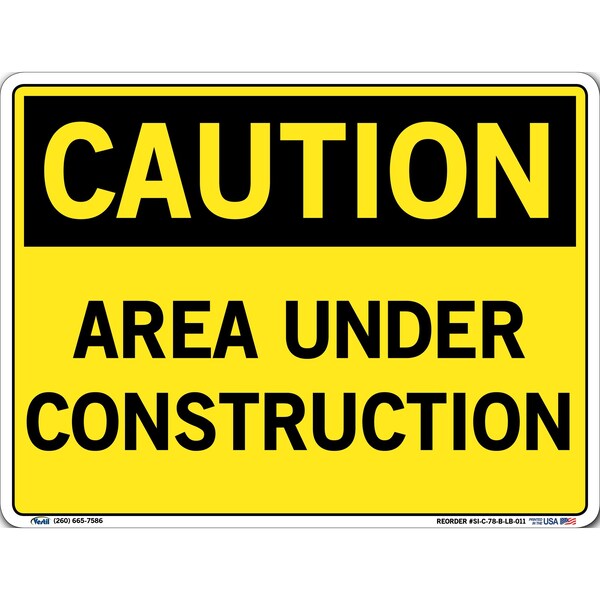 Vinyl Label Sign, 9-1/2" Height, 12-1/2" Width, Vinyl Label, Rectangle, English